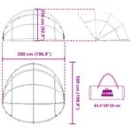 Casa si Gradina - Constructii - Scari si accesorii interioare - Alte accesorii pentru piscine - Dom pentru piscina Manual Gri si Portocalie 500 x 500 x 236 cm - Infinity.ro