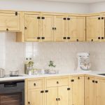 Casa si Gradina - Mobilier - Comode si corpuri - Corpuri bucatarie - Dulap cu raft cu usa Miere 60 x 32 x 40 cm Lemn de pin masiv - Infinity.ro