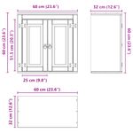 Casa si Gradina - Mobilier - Comode si corpuri - Corpuri bucatarie - Dulap cu raft cu usa Miere 60 x 32 x 40 cm Lemn de pin masiv - Infinity.ro