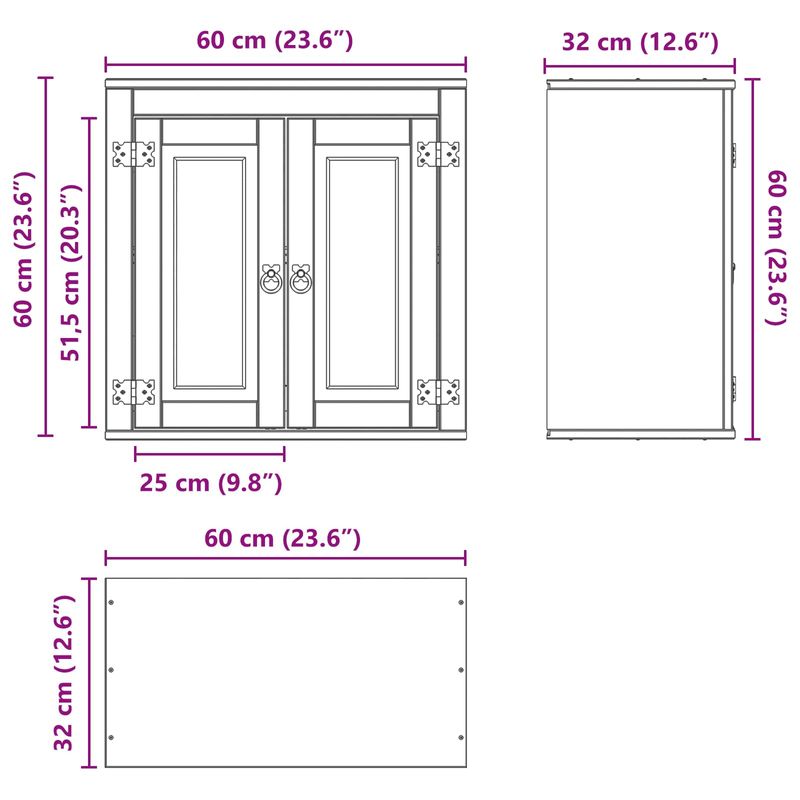 Casa si Gradina - Mobilier - Comode si corpuri - Corpuri bucatarie - Dulap cu raft cu usa Miere 60 x 32 x 40 cm Lemn de pin masiv - Infinity.ro