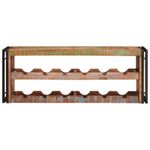 Casa si Gradina - Bucatarie si vesela - Accesorii bar - Carafe si decantoare - Raft pentru vin Maro 100 x 45 x 33 cm Lemn recuperat solid - Infinity.ro