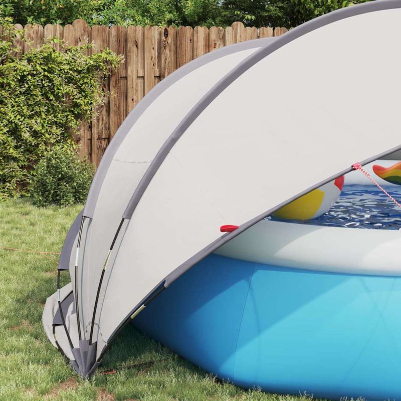 Casa si Gradina - Constructii - Scari si accesorii interioare - Alte accesorii pentru piscine - Dom pentru piscina Manual Gri si Portocalie 405 x 405 x 192 cm - Infinity.ro