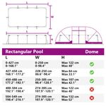 Casa si Gradina - Constructii - Scari si accesorii interioare - Alte accesorii pentru piscine - Cort pentru piscina albastru 538 x 440 x 204 cm - Infinity.ro