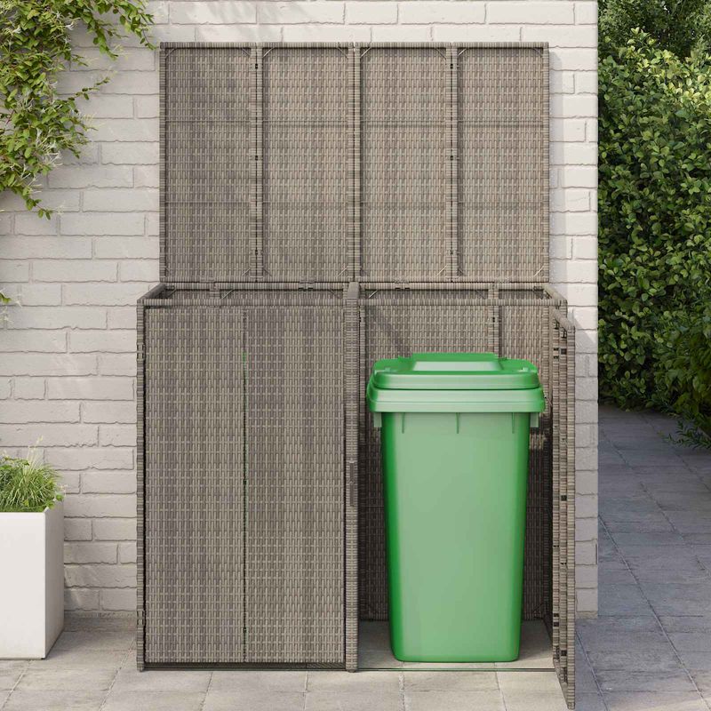 Casa si Gradina - Gradina si terasa - Casute de gradina - Cutie pentru gunoi 2 pcs Gri 65 x 80 x 115 cm Polietilena - Infinity.ro