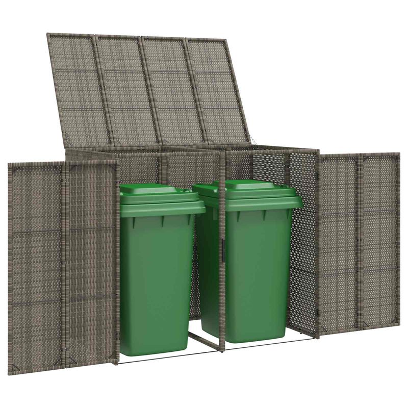 Casa si Gradina - Gradina si terasa - Casute de gradina - Cutie pentru gunoi 2 pcs Gri 65 x 80 x 115 cm Polietilena - Infinity.ro