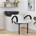 Casa si Gradina - Mobilier - Scaune si fotolii - Scaune - Scaun pentru sampon Manual Alb si negru 63 x 141 x 92 cm PVC - Infinity.ro