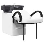 Casa si Gradina - Mobilier - Scaune si fotolii - Scaune - Scaun pentru sampon Manual Alb si negru 63 x 141 x 92 cm PVC - Infinity.ro