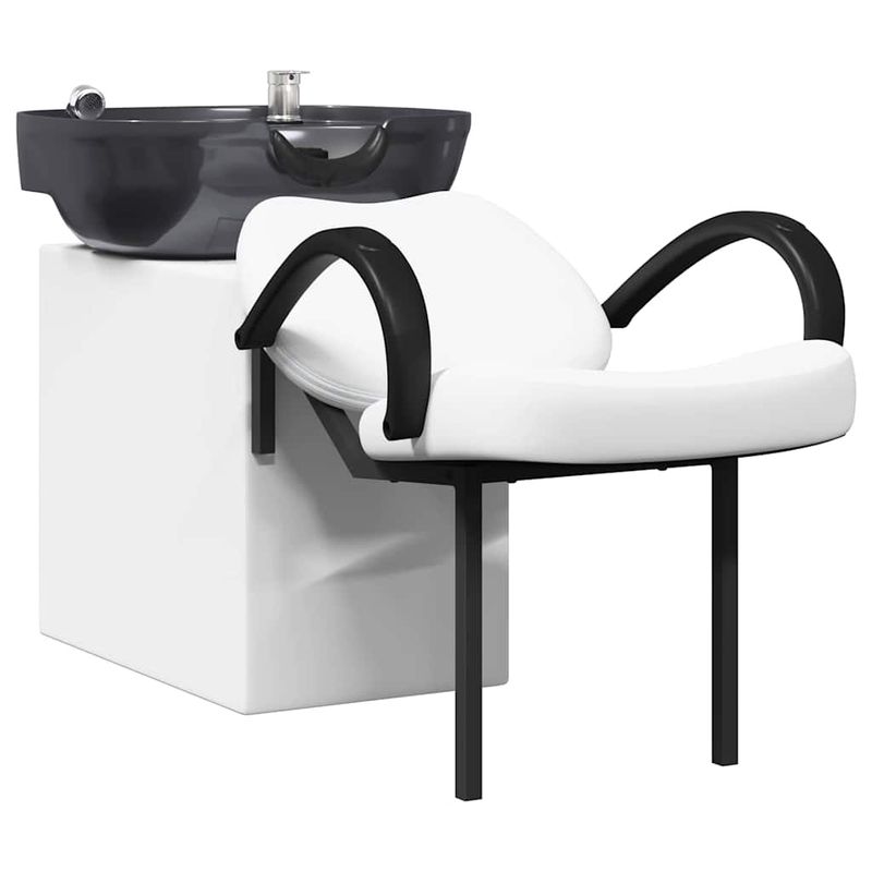 Casa si Gradina - Mobilier - Scaune si fotolii - Scaune - Scaun pentru sampon Manual Alb si negru 63 x 141 x 92 cm PVC - Infinity.ro