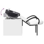 Casa si Gradina - Mobilier - Scaune si fotolii - Scaune - Scaun pentru sampon Manual Alb si negru 63 x 141 x 92 cm PVC - Infinity.ro