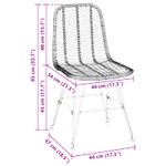 Casa si Gradina - Mobilier - Scaune si fotolii - Scaune - Scaun de sufragerie 2 pcs Negru 44.5 x 55 x 85 cm Ratan si Fier - Infinity.ro