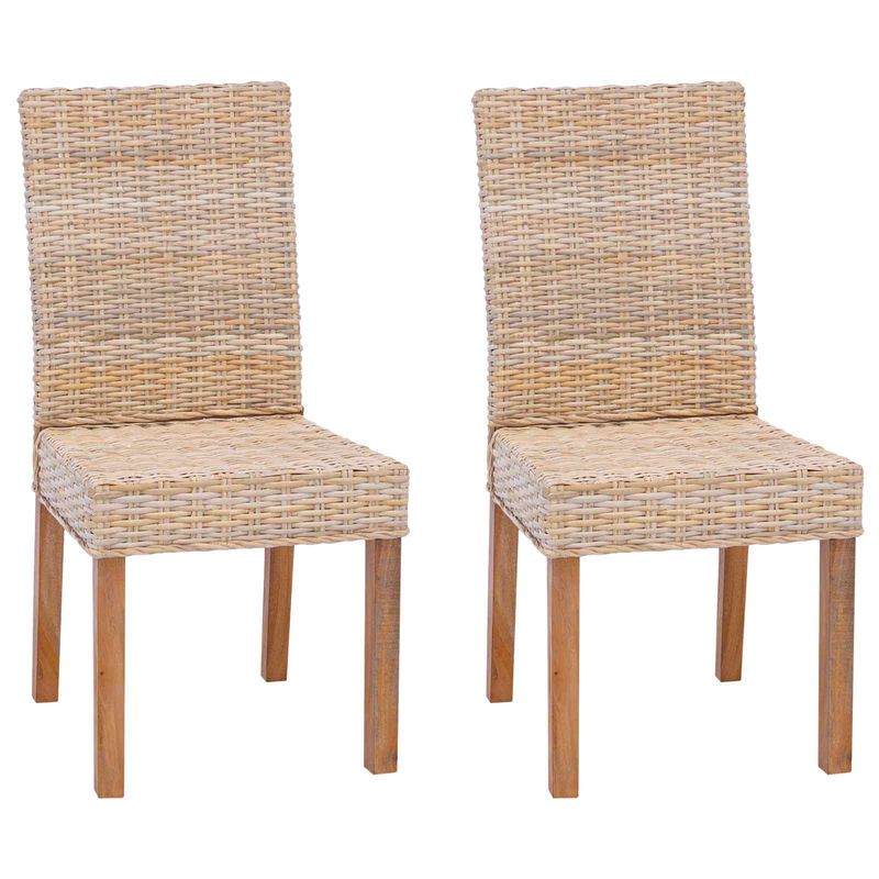 Casa si Gradina - Mobilier - Scaune si fotolii - Scaune - Scaun de sufragerie 2 pcs natural 45 x 54 x 93 cm - Infinity.ro