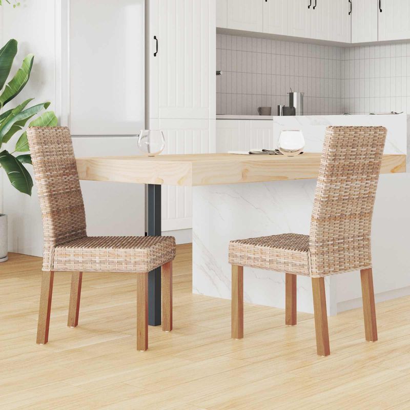 Casa si Gradina - Mobilier - Scaune si fotolii - Scaune - Scaun de sufragerie 2 pcs natural 45 x 54 x 93 cm - Infinity.ro