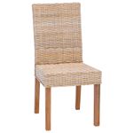 Casa si Gradina - Mobilier - Scaune si fotolii - Scaune - Scaun de sufragerie 2 pcs natural 45 x 54 x 93 cm - Infinity.ro
