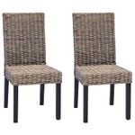 Casa si Gradina - Mobilier - Scaune si fotolii - Scaune - Scaun de sufragerie 2 pcs Negru spalat 45 x 54 x 93 cm - Infinity.ro