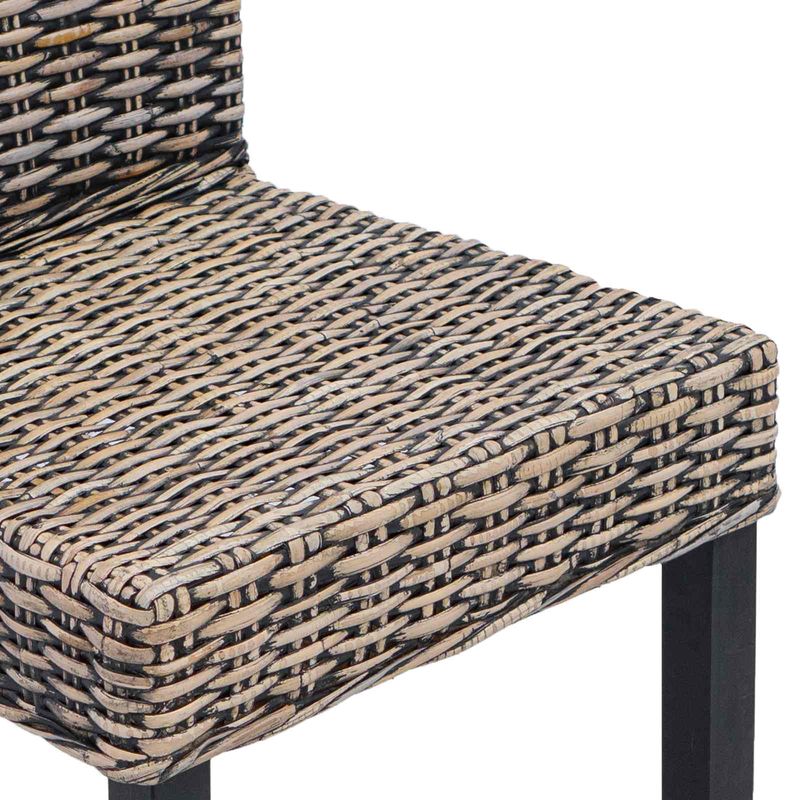 Casa si Gradina - Mobilier - Scaune si fotolii - Scaune - Scaun de sufragerie 2 pcs Negru spalat 45 x 54 x 93 cm - Infinity.ro