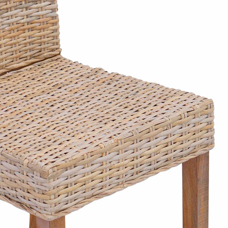 Casa si Gradina - Mobilier - Scaune si fotolii - Scaune - Scaun de sufragerie 2 pcs natural 45 x 54 x 93 cm - Infinity.ro