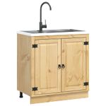 Casa si Gradina - Mobilier - Comode si corpuri - Corpuri bucatarie - Dulap cu depozitare Miere 80 x 46 x 81,5 cm Lemn de pin masiv - Infinity.ro