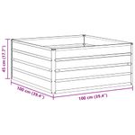 Casa si Gradina - Gradinarit si plante - Plante si ghivece - Ghivece si suporturi - Strat inaltat de gradina Maro deschis 100 x 100 x 45 cm - Infinity.ro