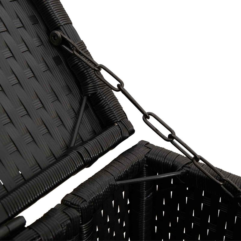 Casa si Gradina - Gradina si terasa - Casute de gradina - Cutie pentru gunoi 2 pcs Negru 65 x 80 x 115 cm Polietilena - Infinity.ro