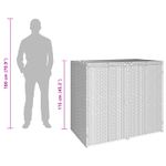 Casa si Gradina - Gradina si terasa - Casute de gradina - Cutie pentru gunoi 2 pcs Negru 65 x 80 x 115 cm Polietilena - Infinity.ro