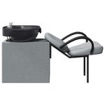 Casa si Gradina - Mobilier - Scaune si fotolii - Scaune - Scaun pentru sampon Gri deschis si negru 63 x 141 x 92 cm - Infinity.ro