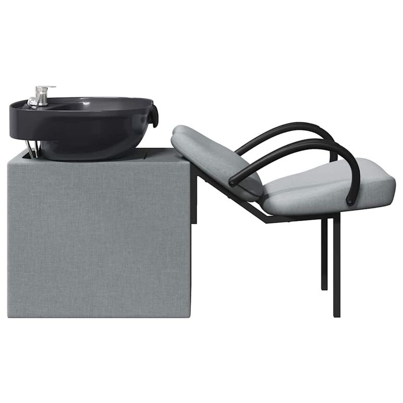 Casa si Gradina - Mobilier - Scaune si fotolii - Scaune - Scaun pentru sampon Gri deschis si negru 63 x 141 x 92 cm - Infinity.ro