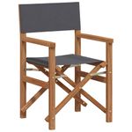 Casa si Gradina - Gradina si terasa - Mobilier exterior - Scaune si sezlonguri gradina - Scaun pliabil pentru directori Gri 56 x 54 x 87 cm - Infinity.ro