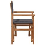 Casa si Gradina - Gradina si terasa - Mobilier exterior - Scaune si sezlonguri gradina - Scaun pliabil pentru directori Gri 56 x 54 x 87 cm - Infinity.ro