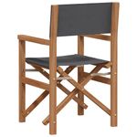 Casa si Gradina - Gradina si terasa - Mobilier exterior - Scaune si sezlonguri gradina - Scaun pliabil pentru directori Gri 56 x 54 x 87 cm - Infinity.ro