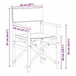 Casa si Gradina - Gradina si terasa - Mobilier exterior - Scaune si sezlonguri gradina - Scaun pliabil pentru directori Gri 56 x 54 x 87 cm - Infinity.ro