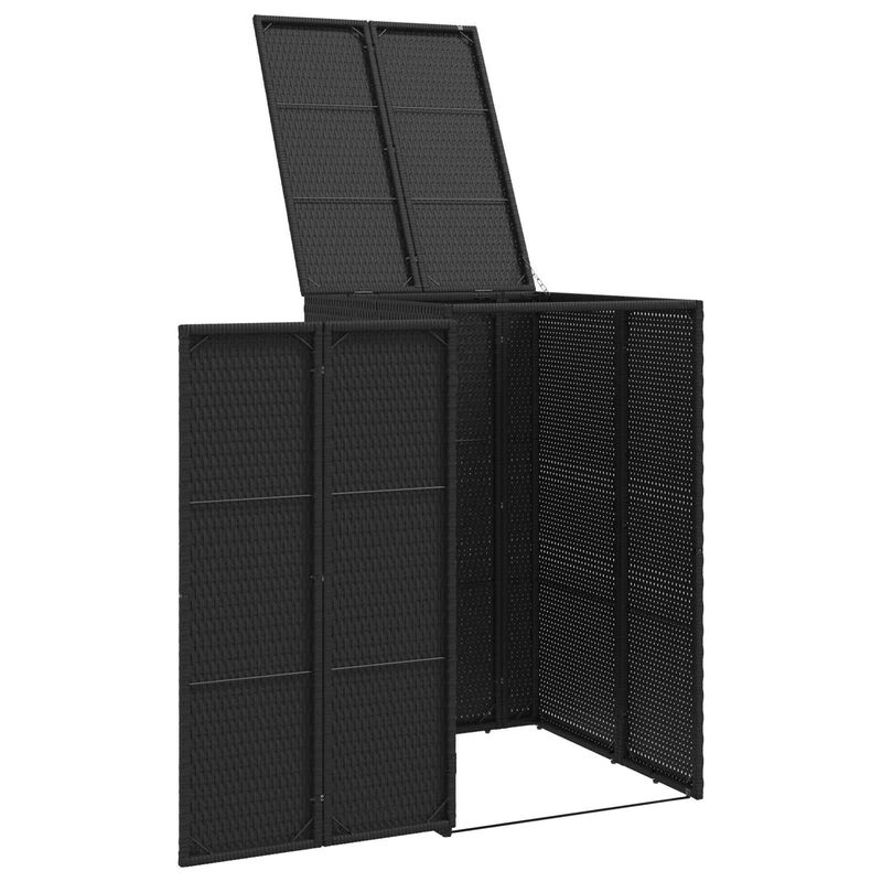 Casa si Gradina - Gradina si terasa - Casute de gradina - Cutie pentru gunoi Negru 65 x 80 x 115 cm Polietilena - Infinity.ro