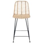 Casa si Gradina - Mobilier - Scaune si fotolii - Scaune - Scaun Bar 2 pcs natural 44,5 x 54,5 x 97,5 cm Ratan si Fier - Infinity.ro