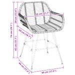 Casa si Gradina - Mobilier - Scaune si fotolii - Scaune - Scaun de sufragerie 2 pcs natural 55 x 50 x 74 cm Ratan si Fier - Infinity.ro