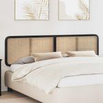 Casa si Gradina - Mobilier - Paturi si accesorii - Accesorii paturi - Tablie de pat cu aripioare maro inchis 183x23x118/128 cm textil - Infinity.ro