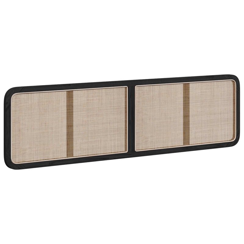 Casa si Gradina - Mobilier - Paturi si accesorii - Accesorii paturi - Tablie de pat cu aripioare maro inchis 183x23x118/128 cm textil - Infinity.ro