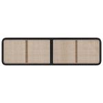 Casa si Gradina - Mobilier - Paturi si accesorii - Accesorii paturi - Tablie de pat cu aripioare maro inchis 183x23x118/128 cm textil - Infinity.ro