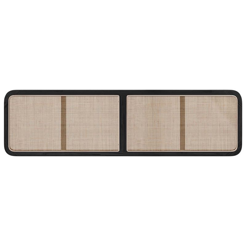 Casa si Gradina - Mobilier - Paturi si accesorii - Accesorii paturi - Tablie de pat cu aripioare maro inchis 183x23x118/128 cm textil - Infinity.ro