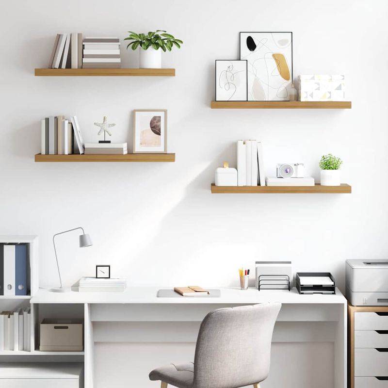 Casa si Gradina - Mobilier - Biblioteci si rafturi - Rafturi - Raft de perete 4 pcs Maro 90 x 23,5 x 4 cm Lemn compozit - Infinity.ro