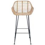 Casa si Gradina - Mobilier - Scaune si fotolii - Scaune - Scaun Bar 2 pcs natural 55 x 52 x 92 cm Ratan si Fier - Infinity.ro