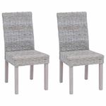 Casa si Gradina - Mobilier - Scaune si fotolii - Scaune - Scaun de sufragerie 2 pcs Alb spalat 45 x 54 x 93 cm - Infinity.ro