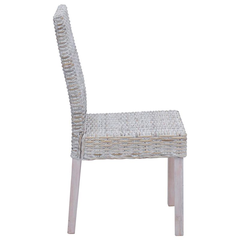 Casa si Gradina - Mobilier - Scaune si fotolii - Scaune - Scaun de sufragerie 2 pcs Alb spalat 45 x 54 x 93 cm - Infinity.ro