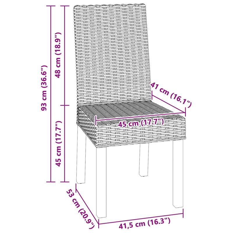 Casa si Gradina - Mobilier - Scaune si fotolii - Scaune - Scaun de sufragerie 2 pcs Alb spalat 45 x 54 x 93 cm - Infinity.ro