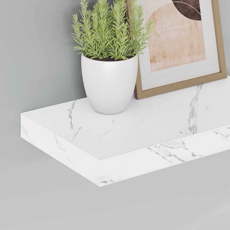 Casa si Gradina - Mobilier - Biblioteci si rafturi - Rafturi - Raft de perete Marmura alba 40 x 23,5 x 4 cm Lemn compozit - Infinity.ro