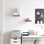 Casa si Gradina - Mobilier - Biblioteci si rafturi - Rafturi - Raft de perete 2 pcs Rosu 23 x 23,5 x 4 cm Lemn compozit - Infinity.ro