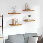 Casa si Gradina - Mobilier - Biblioteci si rafturi - Rafturi - Raft de perete 4 pcs Maro 40 x 23,5 x 4 cm Lemn compozit - Infinity.ro
