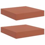 Casa si Gradina - Mobilier - Biblioteci si rafturi - Rafturi - Raft de perete 2 pcs Rosu 23 x 23,5 x 4 cm Lemn compozit - Infinity.ro