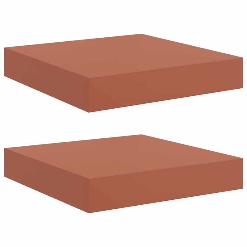 Casa si Gradina - Mobilier - Biblioteci si rafturi - Rafturi - Raft de perete 2 pcs Rosu 23 x 23,5 x 4 cm Lemn compozit - Infinity.ro