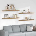 Casa si Gradina - Mobilier - Biblioteci si rafturi - Rafturi - Raft de perete 4 pcs Maro 120 x 23,5 x 4 cm Lemn compozit - Infinity.ro