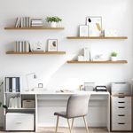 Casa si Gradina - Mobilier - Biblioteci si rafturi - Rafturi - Raft de perete 4 pcs Maro 120 x 23,5 x 4 cm Lemn compozit - Infinity.ro