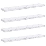 Casa si Gradina - Mobilier - Biblioteci si rafturi - Rafturi - Raft de perete Pe perete 4 pcs Marmura alba 120 x 23,5 x 4 cm - Infinity.ro